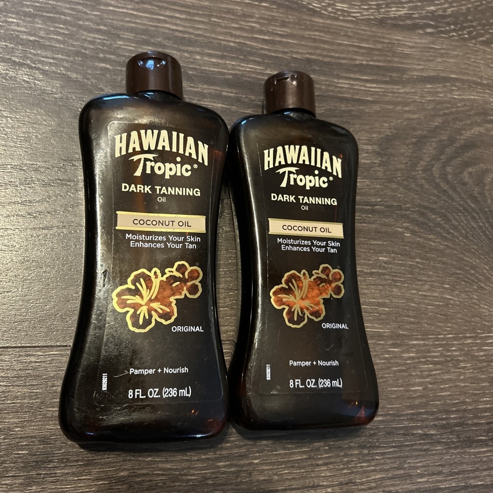 Hawaiian Tropic Dark Tanning Coconut Oil Nourishing Moisturizing - Lot Of 2 8oz - Picture 1 of 2
